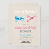 Uitnodiging met strikken of vlindernetkravatten (Voorkant / Achterkant)