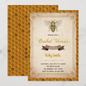 Uitnodiging met vintage bijthema (Voorkant / Achterkant)