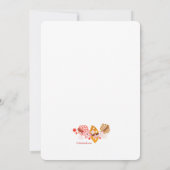 Uitnodiging met waaier en bloemen (Achterkant)