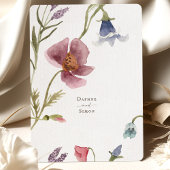 Uitnodiging met watercolor bloemenscript