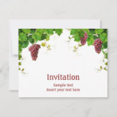 Uitnodiging met wijndecoratie (Voorkant)