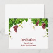 Uitnodiging met wijndecoratie (Voorkant / Achterkant)