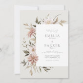 Uitnodiging met wilde bloemen (Voorkant)