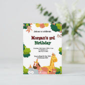 uitnodiging met wildthema  (Staand voorkant)