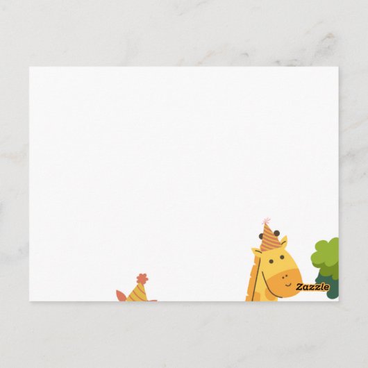 uitnodiging met wildthema  (Achterkant)