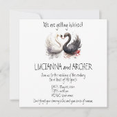 Uitnodiging met zwanen (Voorkant)