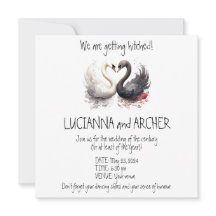 Uitnodiging met zwanen