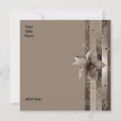 Uitnodiging Metalic Ripple Biege Goud Deco (Achterkant)