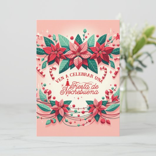 Uitnodiging Mexicaans Kerstfeest (Staand voorkant)