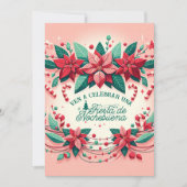 Uitnodiging Mexicaans Kerstfeest Spanish (Voorkant)