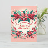 Uitnodiging Mexicaans Kerstfeest Spanish (Staand voorkant)