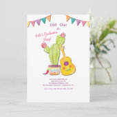 Uitnodiging Mexicaanse Guitar Graduation Party (Staand voorkant)