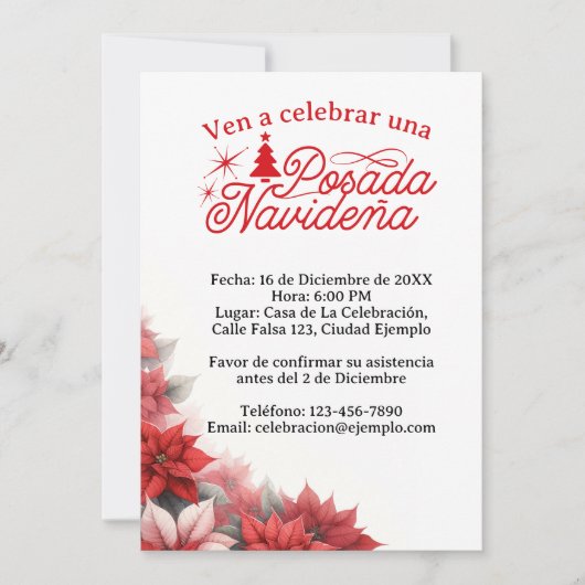 Uitnodiging Mexicaanse Kerst Posada-feest (Voorkant)