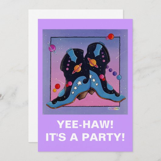 Uitnodiging - Midnight Cowboy Boots (Voorkant / Achterkant)