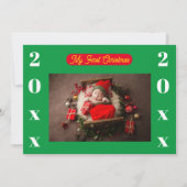 Uitnodiging - Mijn Eerste Kerstmis - Foto/Jaar toe (Voorkant)