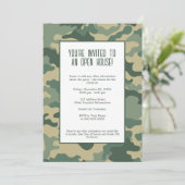 Uitnodiging militaire/camouflage partij (Staand voorkant)