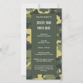 Uitnodiging militaire camouflage partij (Voorkant)