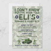 Uitnodiging militaire militaire verjaardagspartij  (Voorkant)