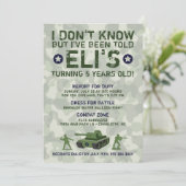 Uitnodiging militaire militaire verjaardagspartij  (Staand voorkant)