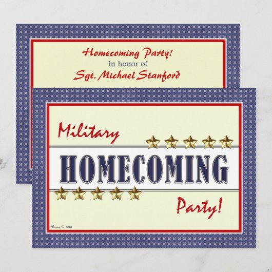 Uitnodiging militaire thuiskomers (Voorkant / Achterkant)