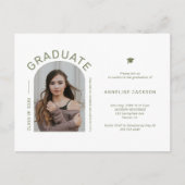 Uitnodiging minimalistische elegante fotograduatie (Voorkant)