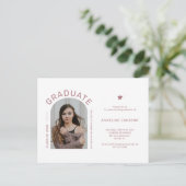 Uitnodiging minimalistische elegante fotograduatie (Staand voorkant)