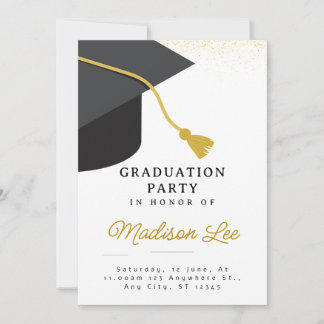 Uitnodiging minimalistische Graduation Party