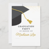 Uitnodiging minimalistische Graduation Party (Voorkant)