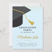 Uitnodiging minimalistische Graduation Party (Voorkant)