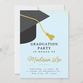 Uitnodiging minimalistische Graduation Party