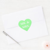  uitnodiging Mint Green Hart Sticker (Envelop)