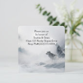 Uitnodiging Mist Fog Wolf Destiny Destiny's (Staand voorkant)