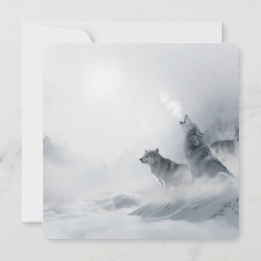 Uitnodiging Mist Fog Wolf Destiny Destiny's (Achterkant)