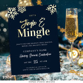 Uitnodiging Modern Blue Bedrijfs Kerstfeest