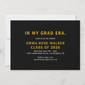 Uitnodiging Modern Typografisch Graden Era-feestje (Achterkant)