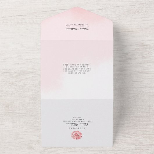 Uitnodiging Moderne bruid douche. (Buitenkant)