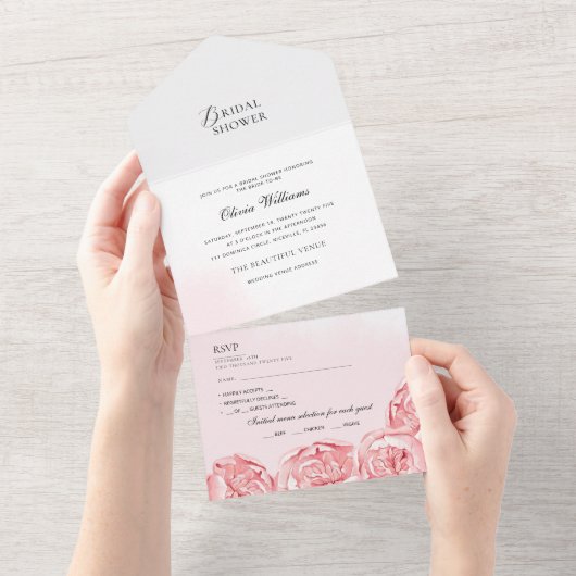 Uitnodiging Moderne bruid douche. (Afscheurbaar)