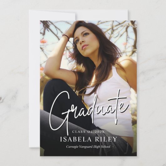 Uitnodiging moderne Graduation Party (Voorkant)