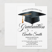 Uitnodiging moderne Graduation Party (Voorkant / Achterkant)