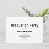 Uitnodiging moderne Graduation Party (Staand voorkant)