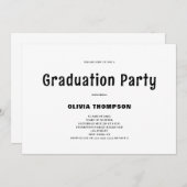 Uitnodiging moderne Graduation Party (Voorkant / Achterkant)
