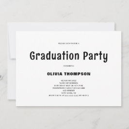 Uitnodiging moderne Graduation Party