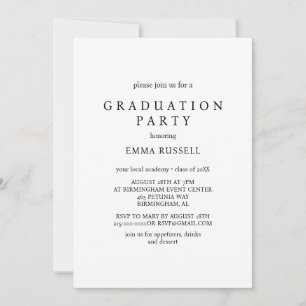 Uitnodiging moderne Graduation Party