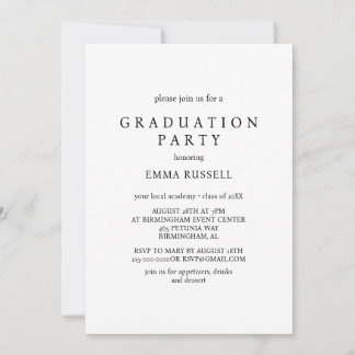 Uitnodiging moderne Graduation Party