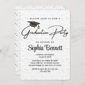 Uitnodiging moderne Graduation Party (Voorkant / Achterkant)