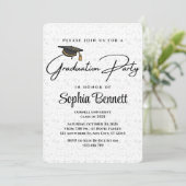 Uitnodiging moderne Graduation Party (Staand voorkant)