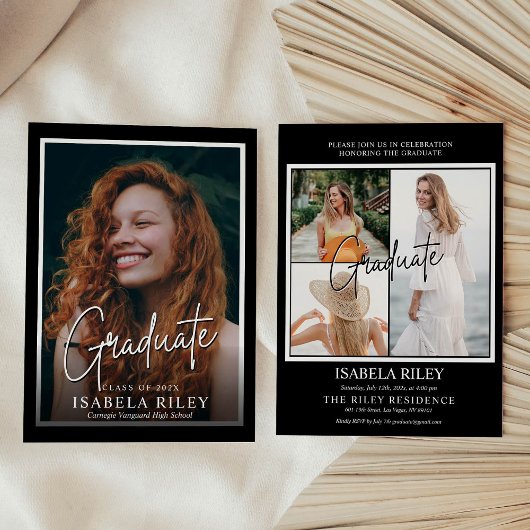 Uitnodiging moderne Graduation Party