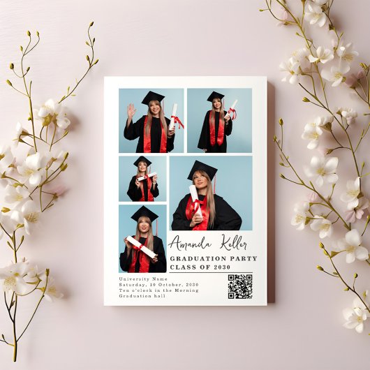 Uitnodiging moderne Graduation Party