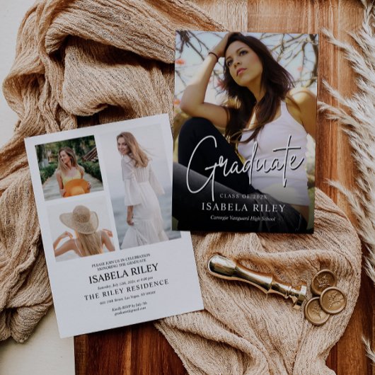 Uitnodiging moderne Graduation Party