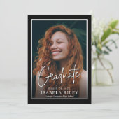 Uitnodiging moderne Graduation Party (Staand voorkant)